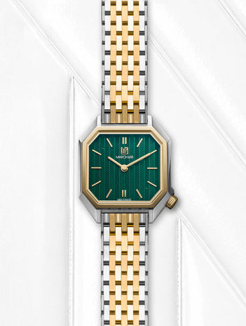 Montre MILADY MANSART Chevrons Emerald