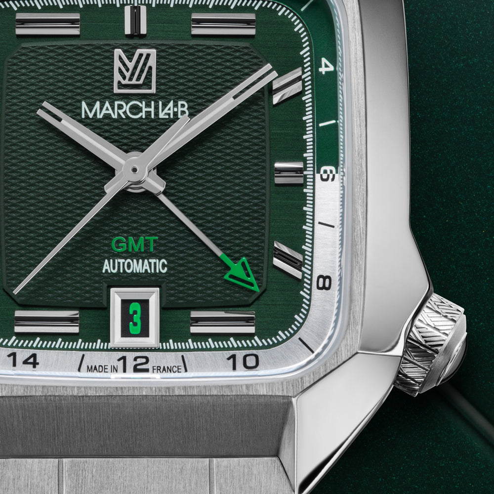 Cadran de la nouvelle montre March LA.B AM2 GMT Automatique Grall