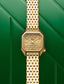 LADY MANSART Gold Tweed Watch