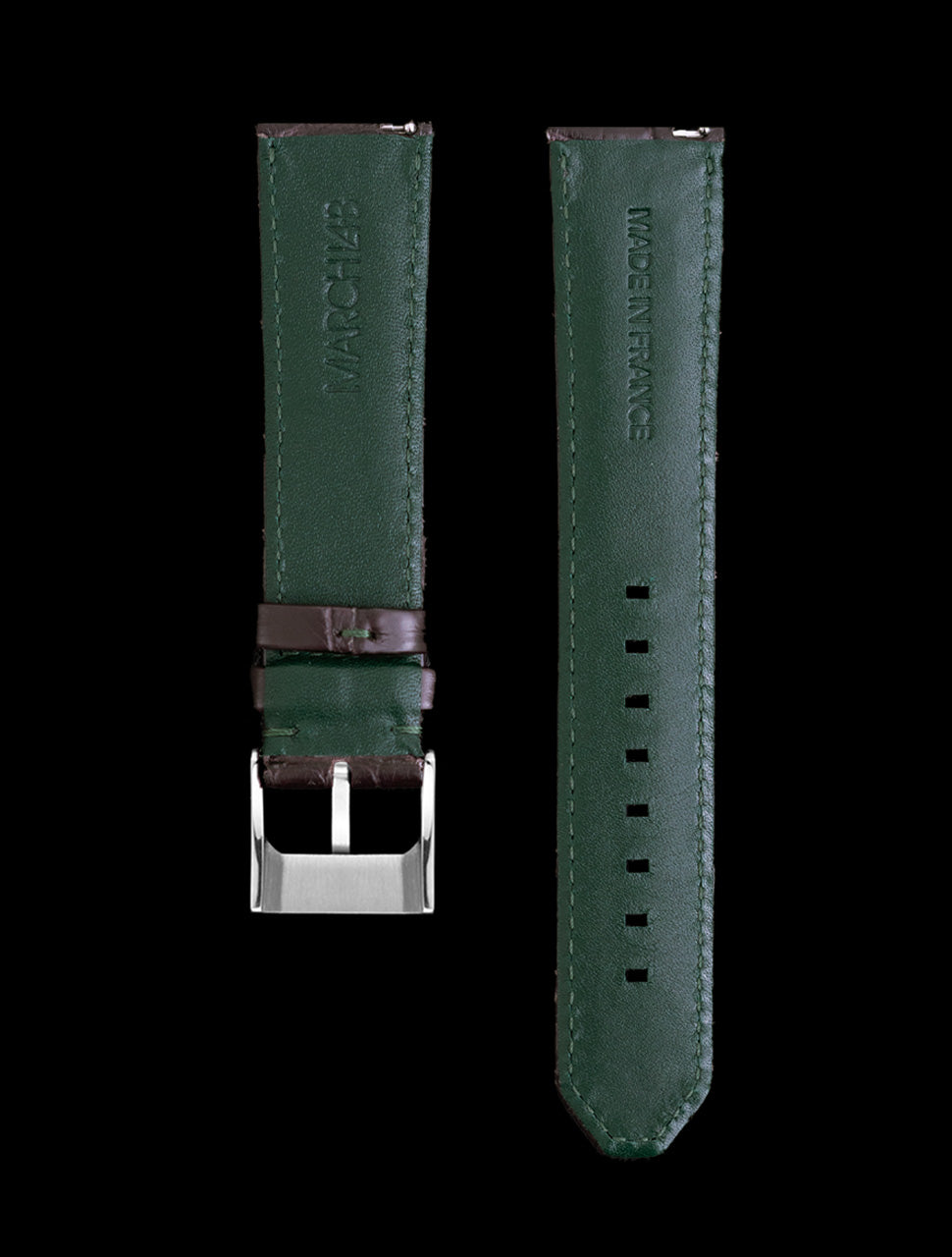 Bracelets Alligator Marron 20 MM