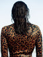 Long-Sleeve Bodysuit Cheetah