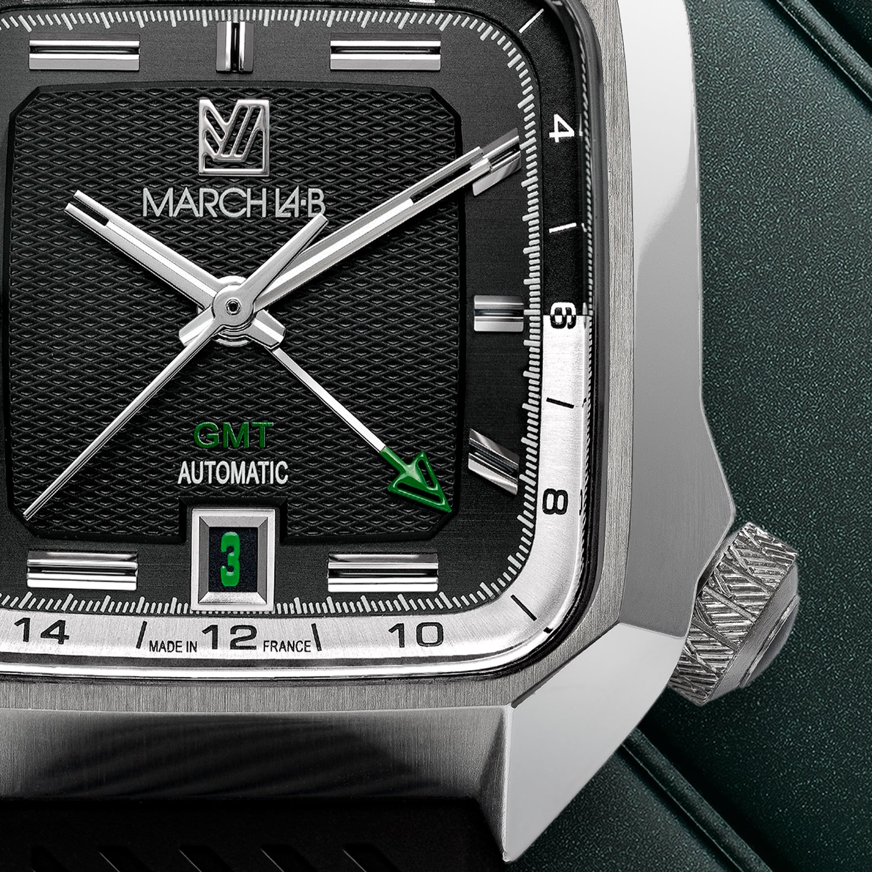 Cadran de la nouvelle montre March LA.B AM2 GMT Automatique Black