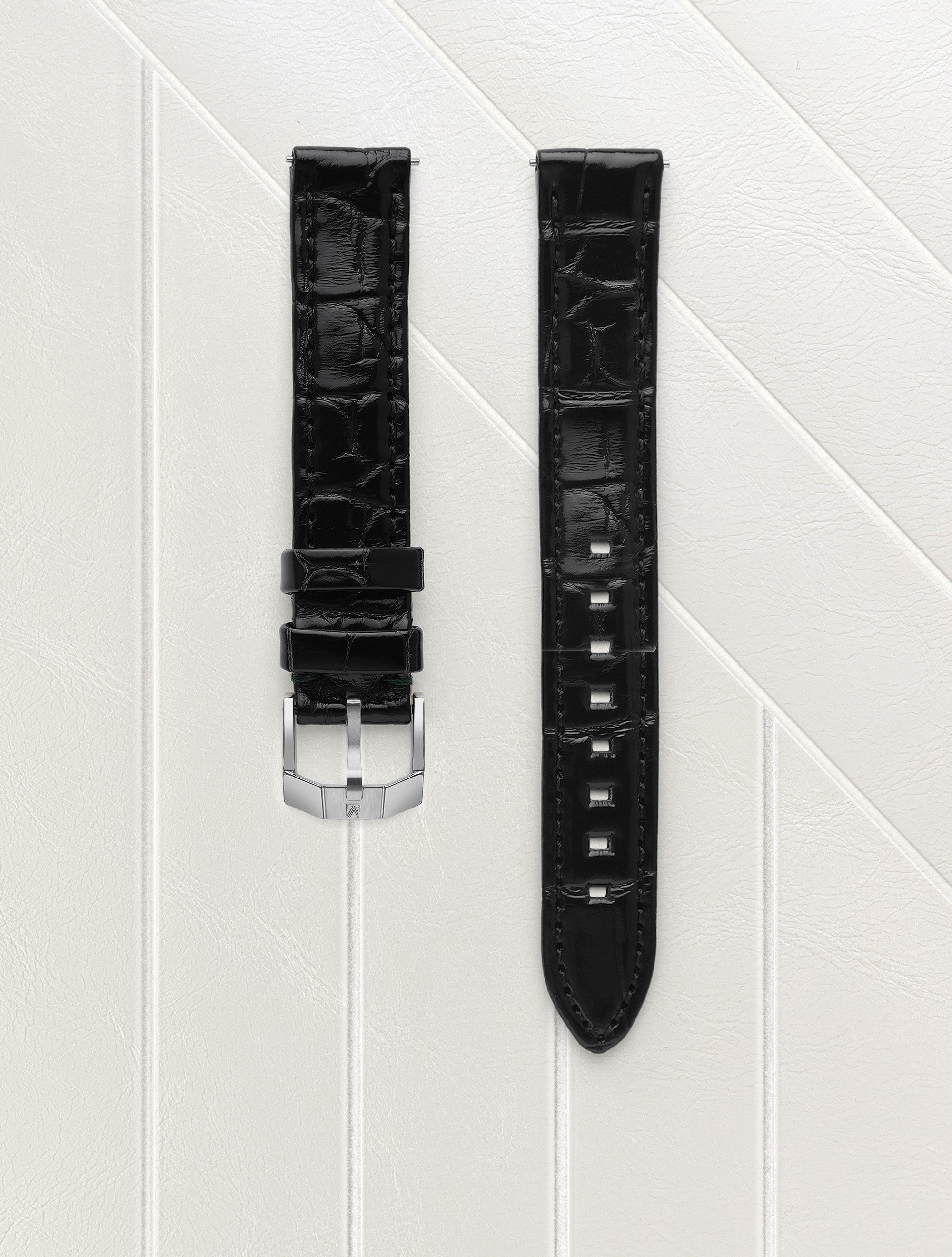 Bracelet Alligator Noir 14mm
