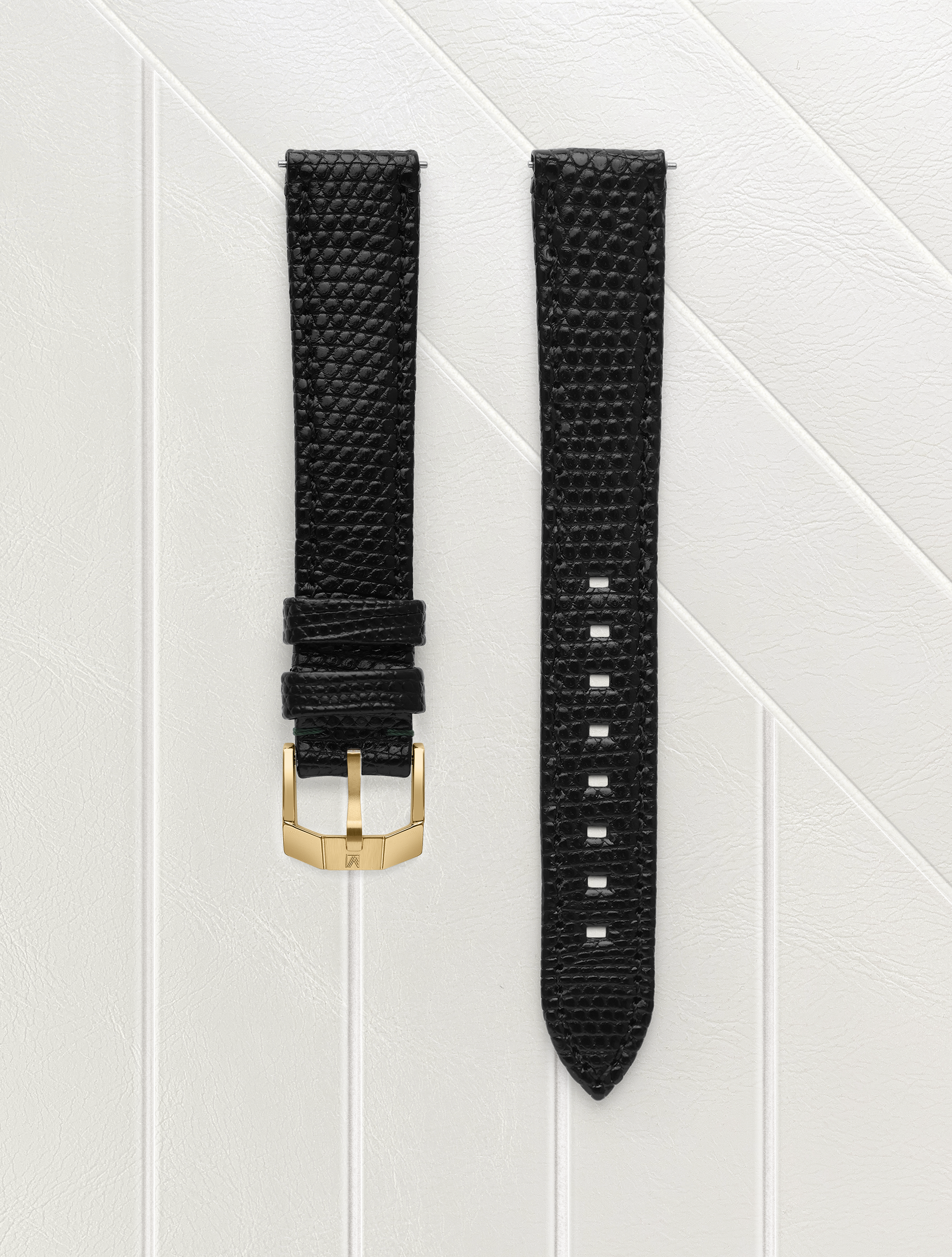 Bracelet Lézard Noir 16mm