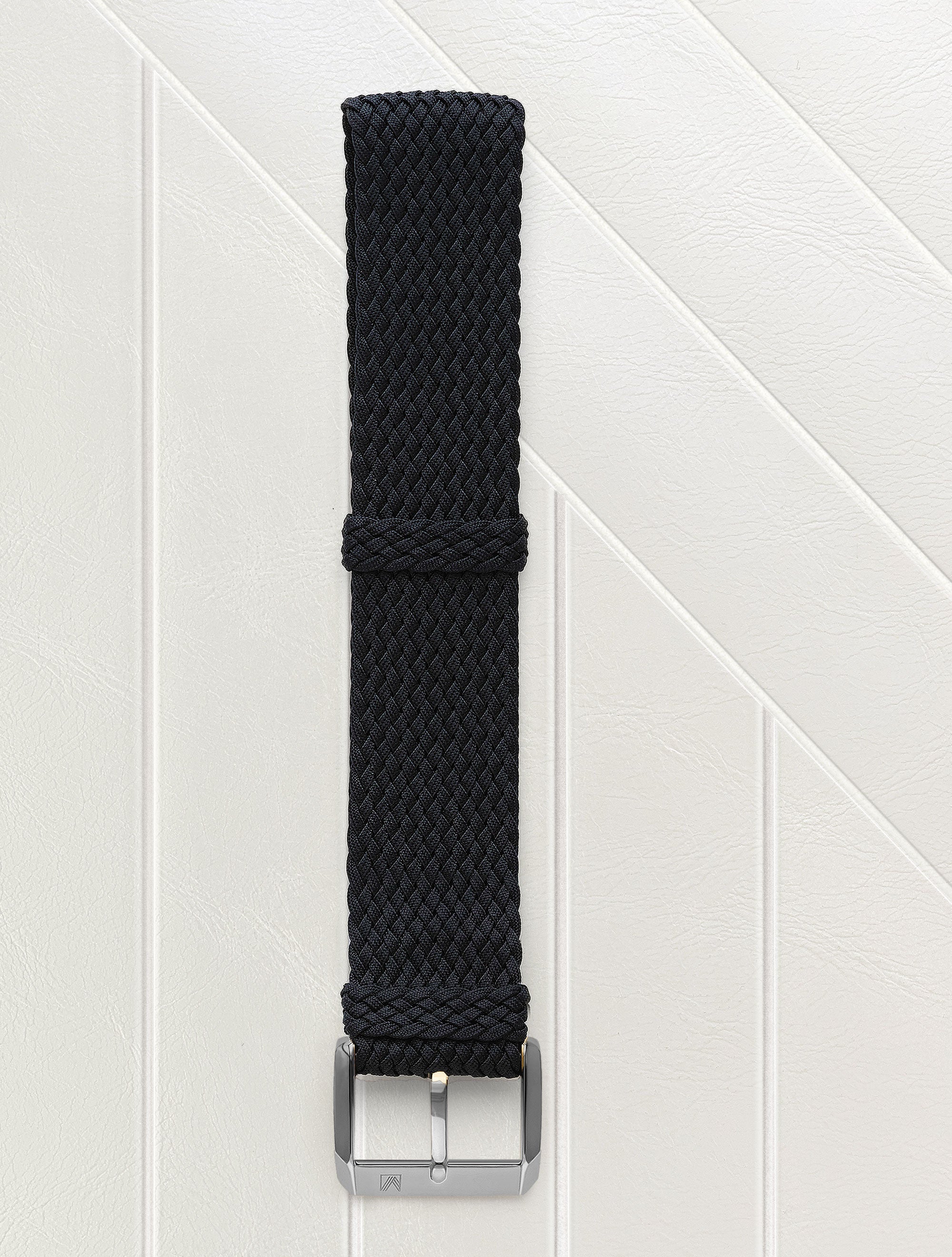 Bracelet Tissus Perlon Noir 20mm