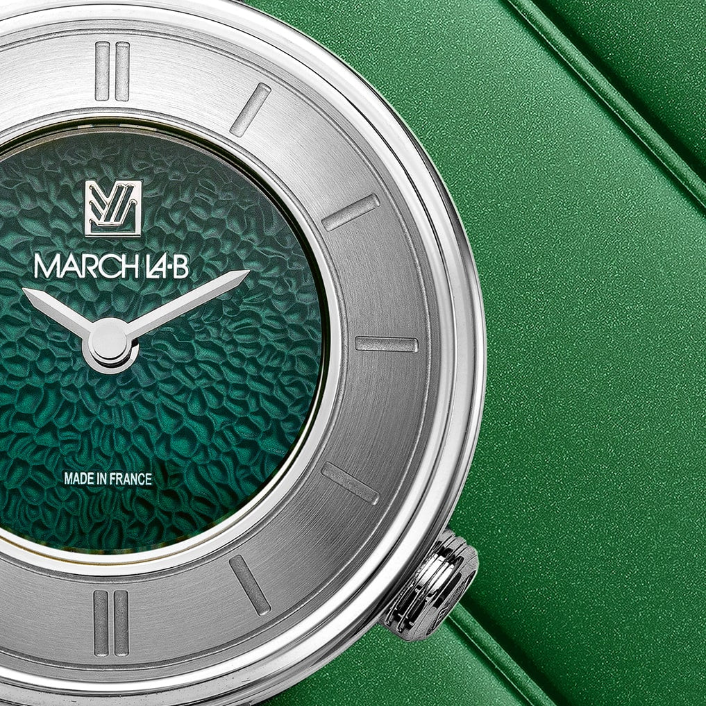 Photo montre pour femme de la marque March LA.B cadran caviar forest