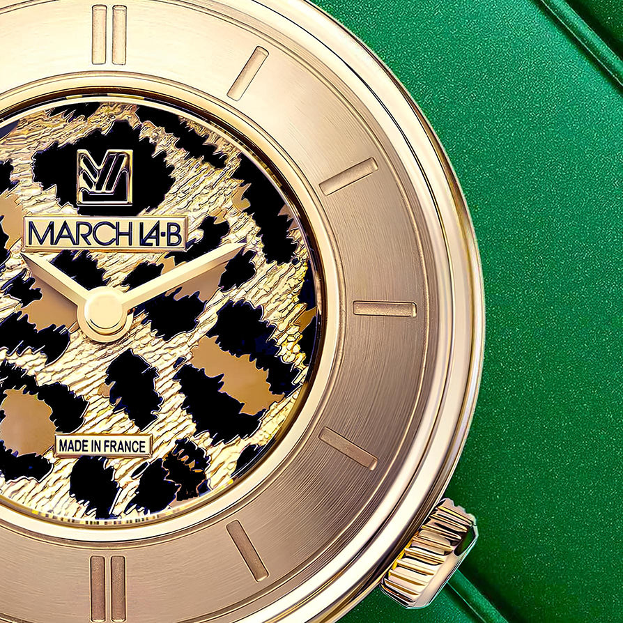 Montre pour femme de la marque française March LA.B cadran cheetah