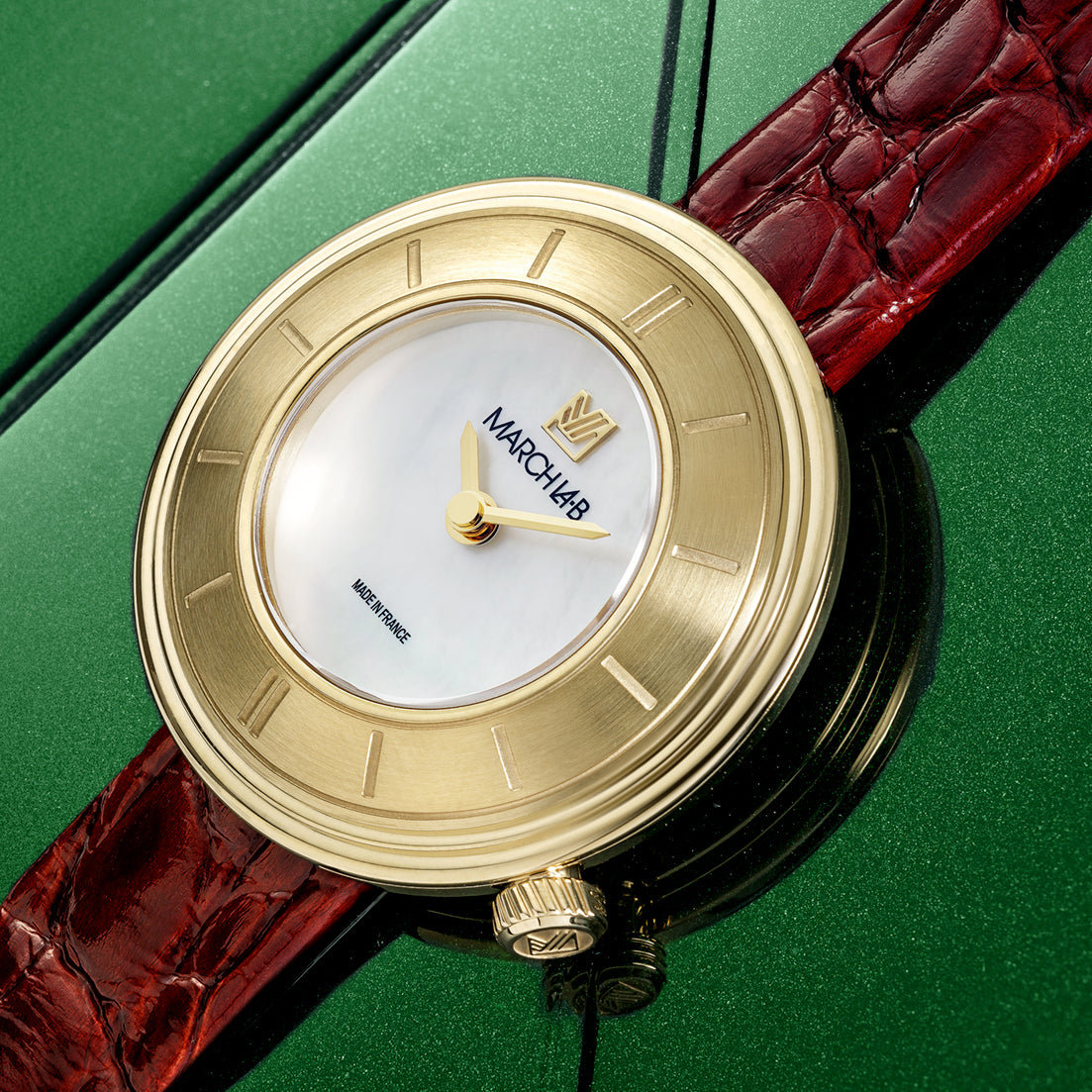 Montre pour femme de la marque française March LA.B cadran nacre naturelle