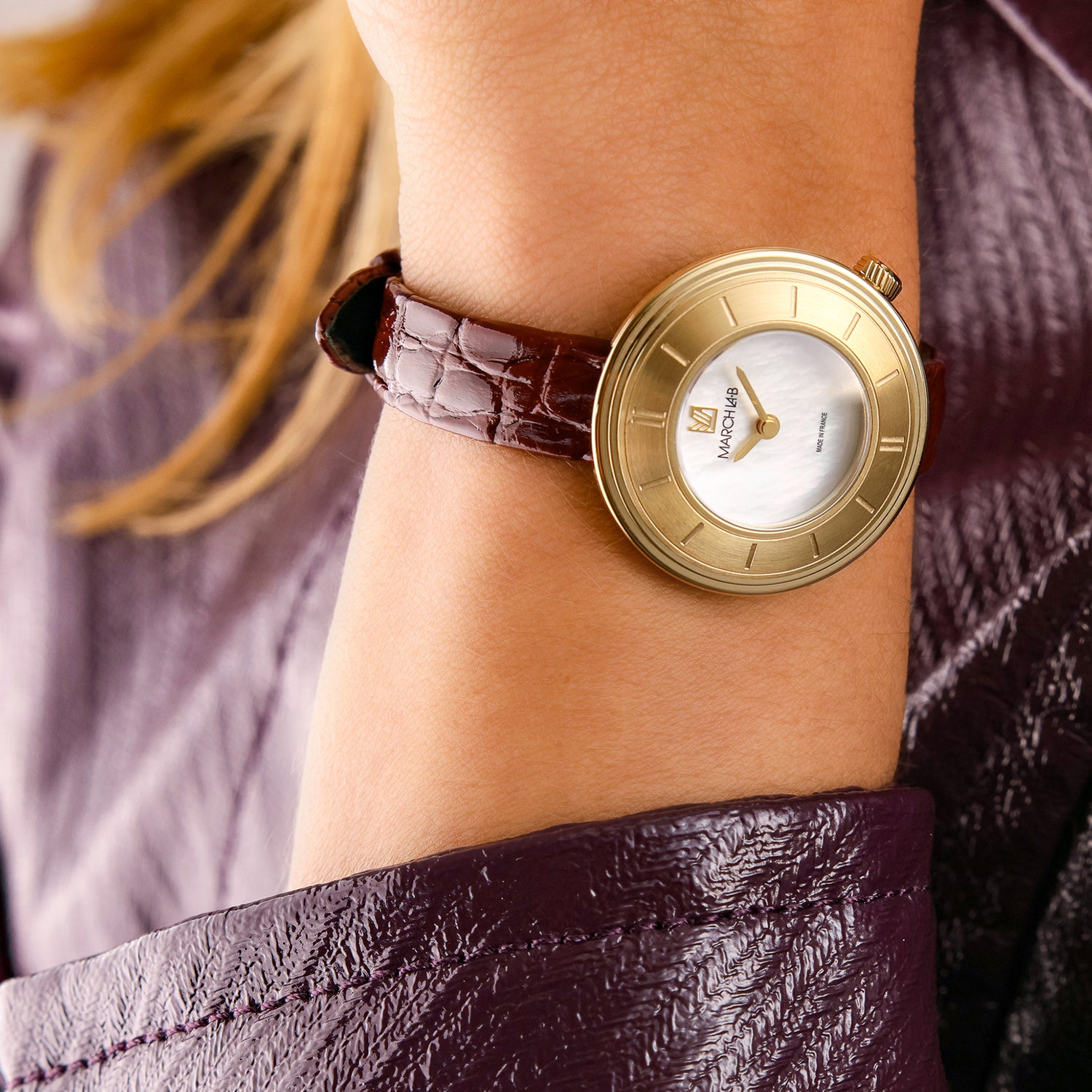 Montre pour femme de la marque March LA.B cadran nacre naturelle