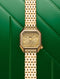 LADY MANSART Gold Tweed Watch 