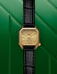 LADY MANSART Gold Tweed Watch 