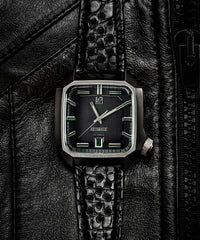 Black Perforated Alligator