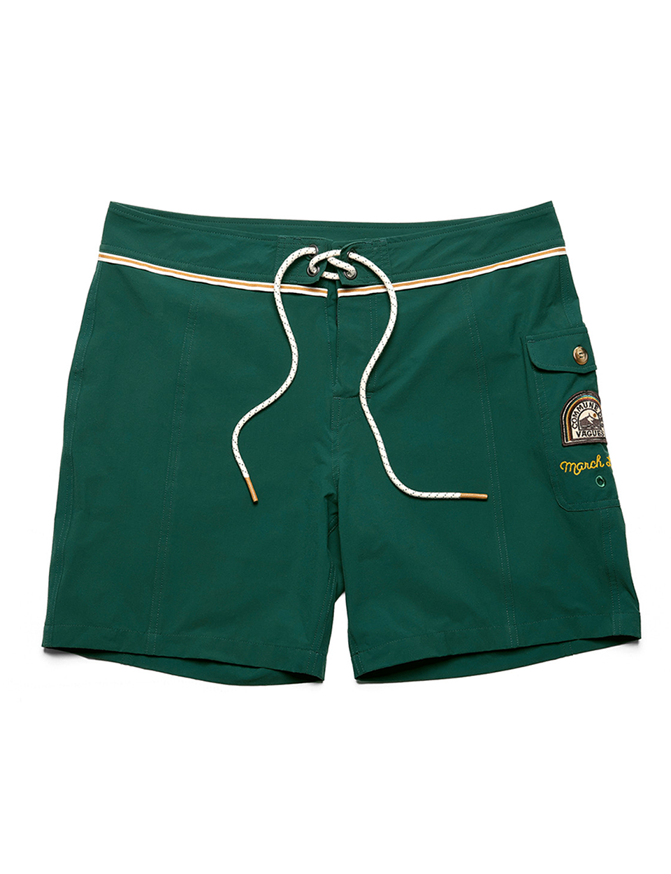 Boardshorts March LA.B vert en collaboration avec Commune des Vagues 