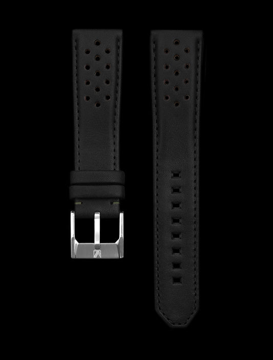 20 MM Black Perforated Harrison Straps