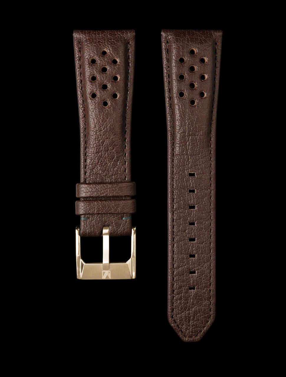 20 MM Brown Perforated Buffalo Straps