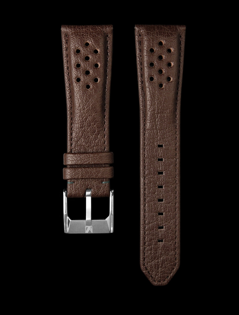 20 MM Brown Perforated Buffalo Straps